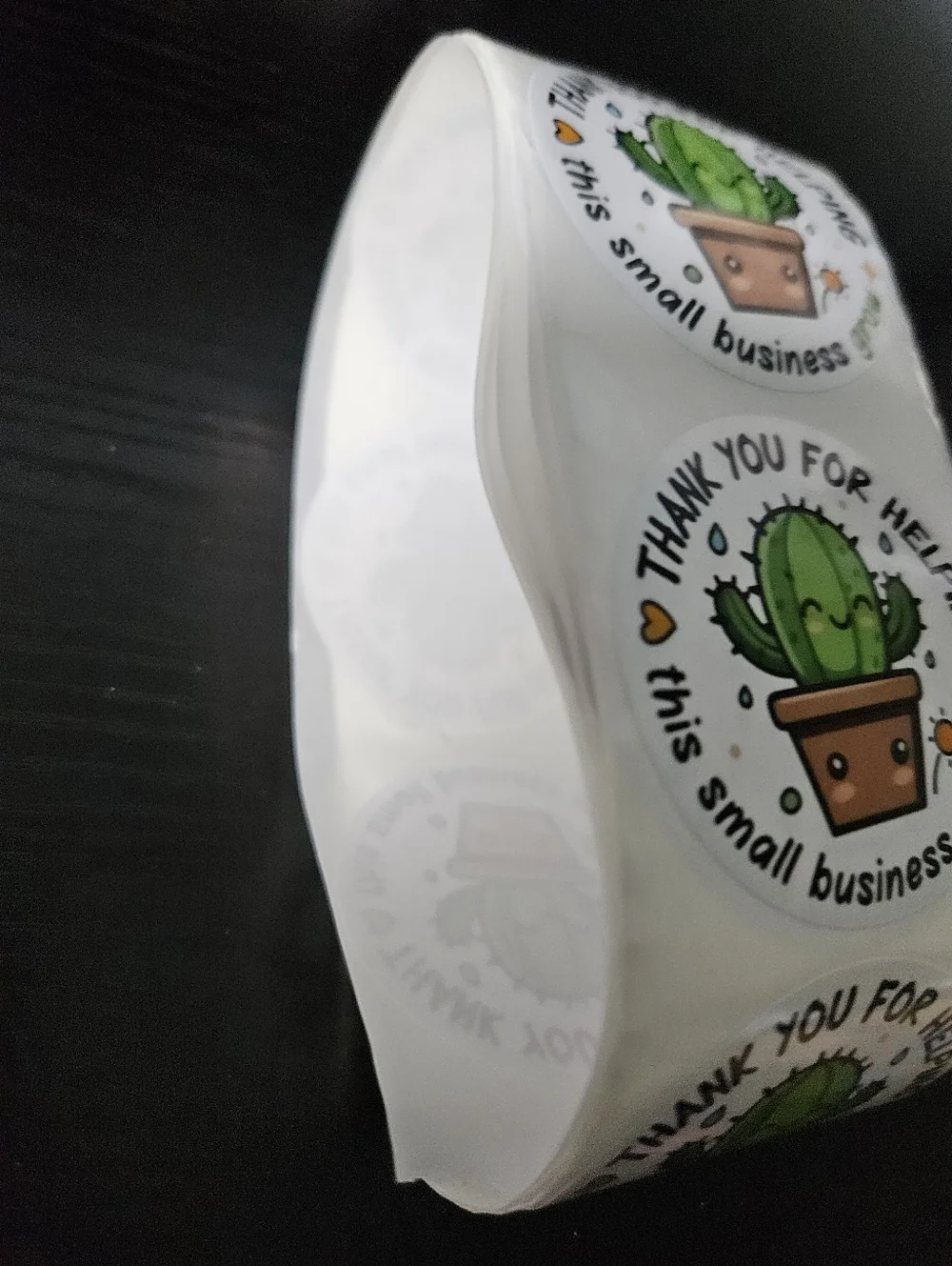 Cactus Thank You For Helping My Business Grow Stickers